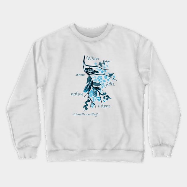 When snow falls Crewneck Sweatshirt by Warp9